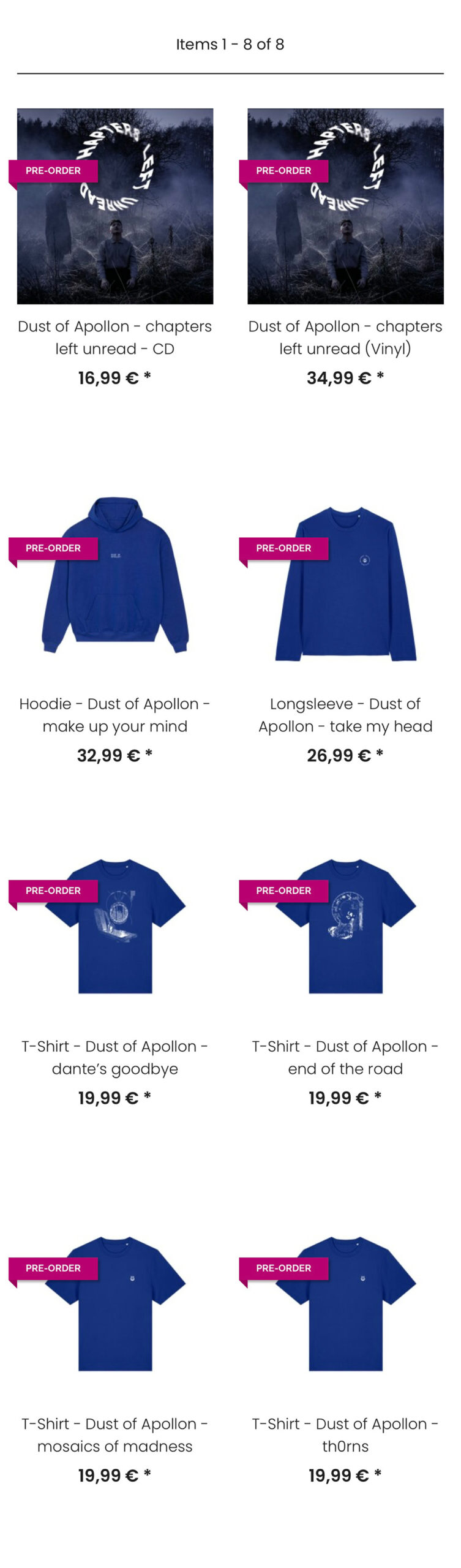 Dust of Apollon shop preview